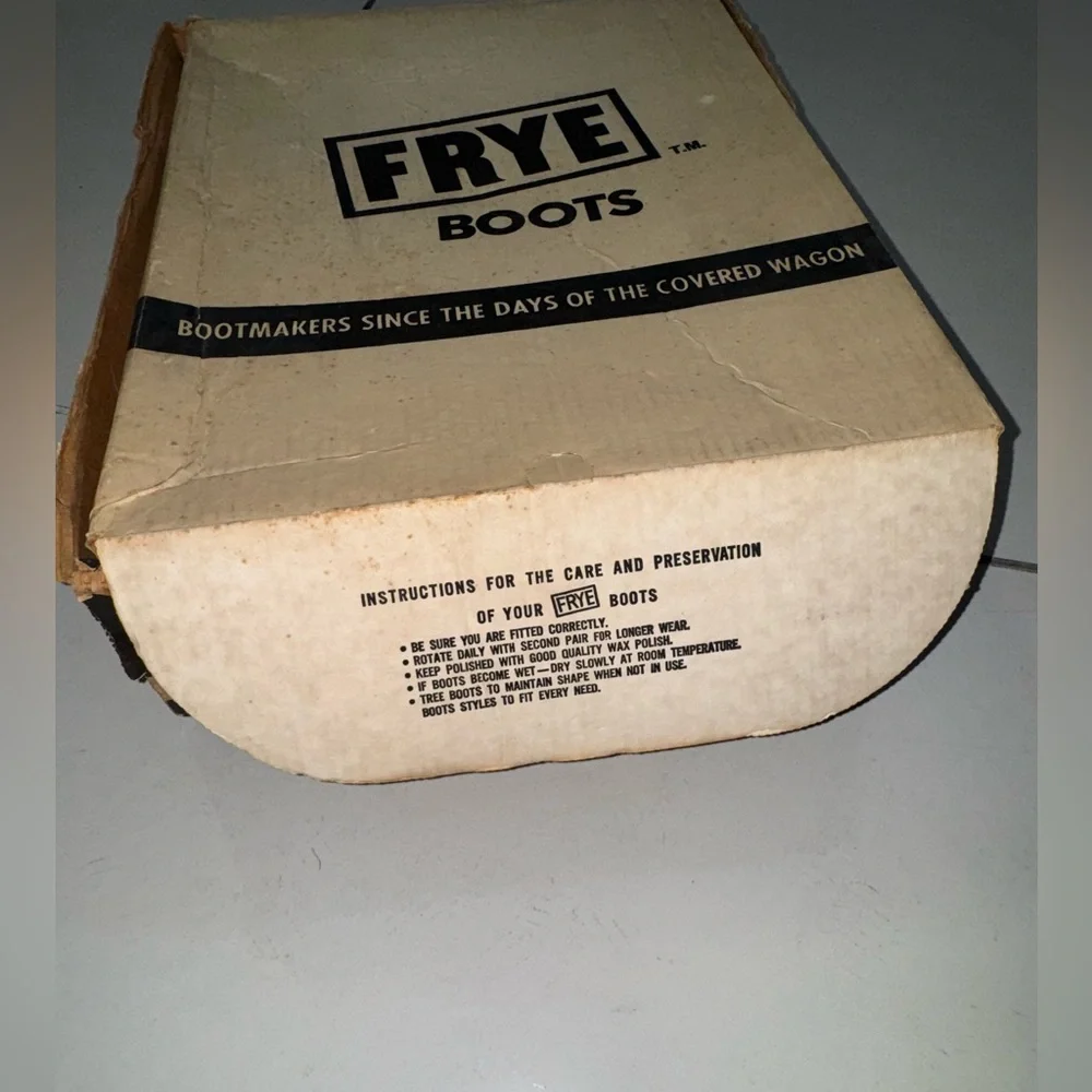 Frye Vintage Campus Leather Boots Women’s 1970 Black Label Handmade Made in USA - Picture 13 of 14